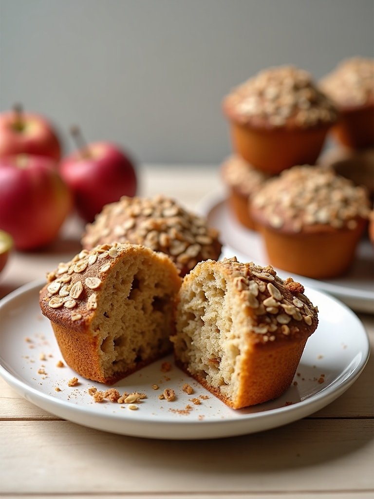 Muffin Integral de Maçã e Aveia