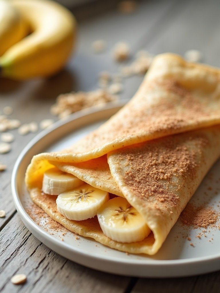 Tapioca Doce de Banana e Aveia