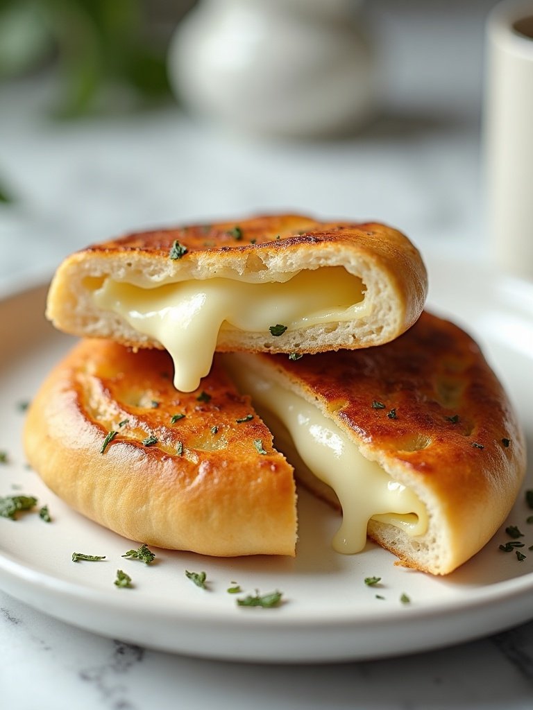 Mini Pão Sírio Recheado de Queijo